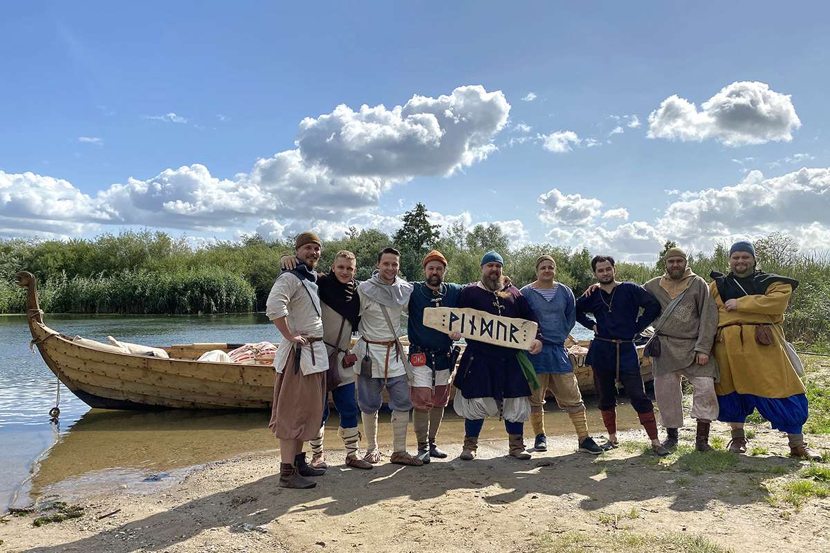 Драккар «Виндур» на большой воде