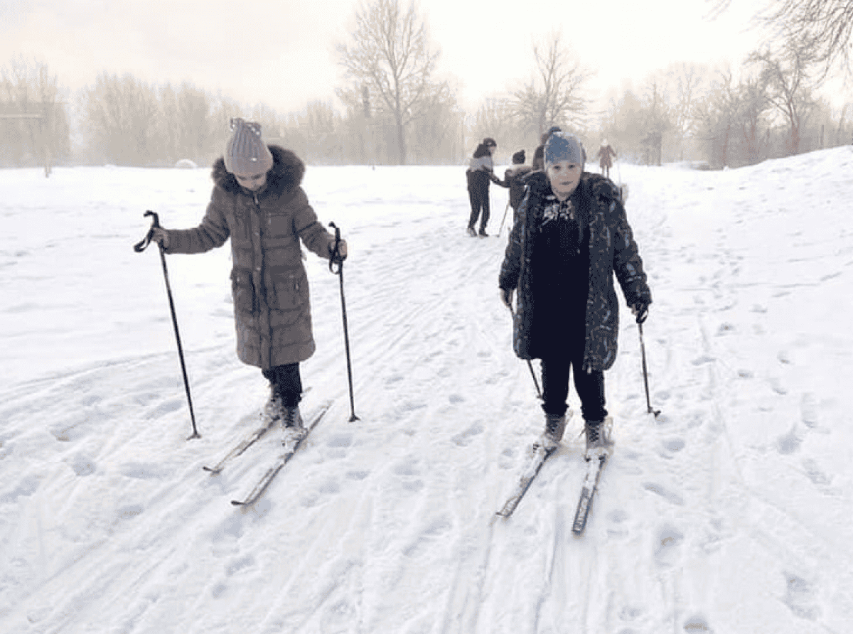 Уроки физкультуры… на лыжах