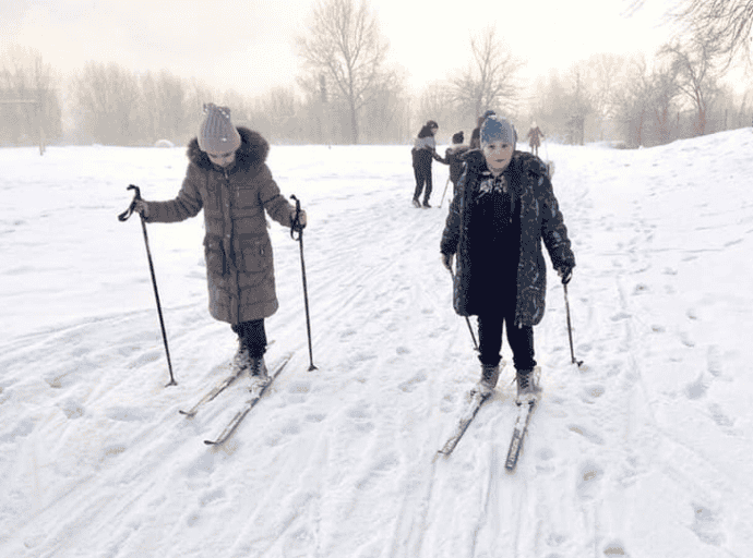 Уроки физкультуры… на лыжах