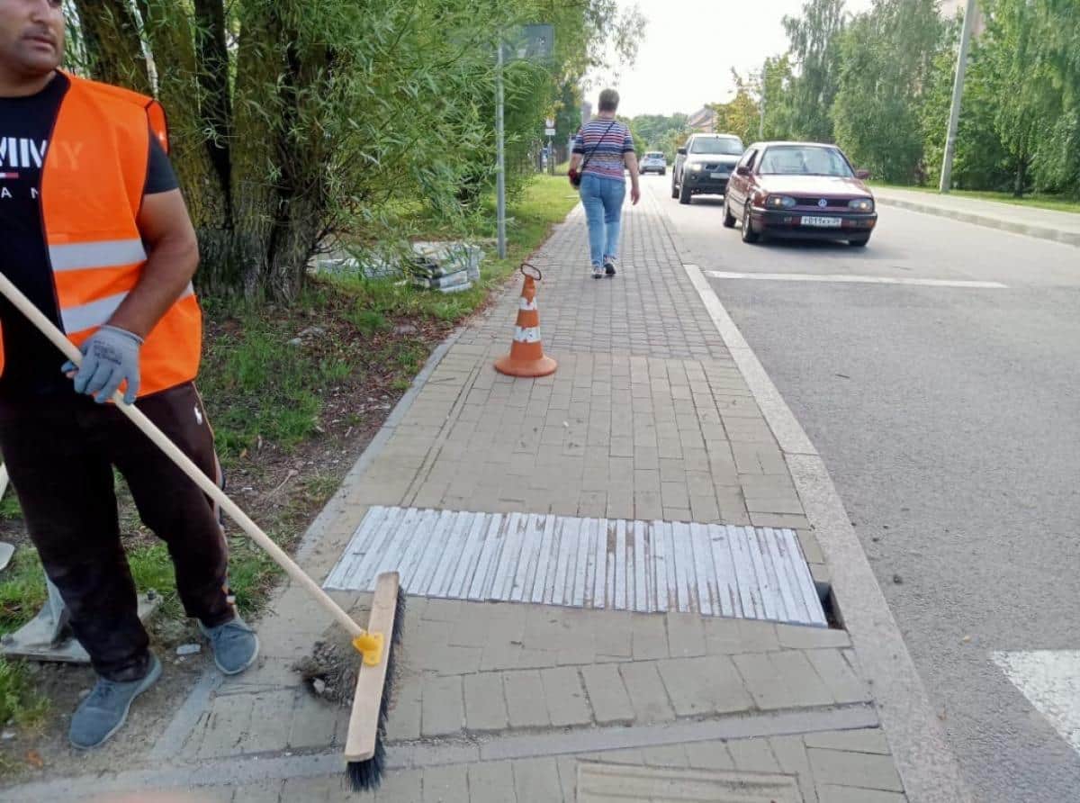 Замена тактильной плитки