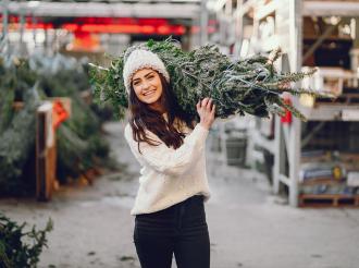 За новогодним деревом – на ёлочный базар